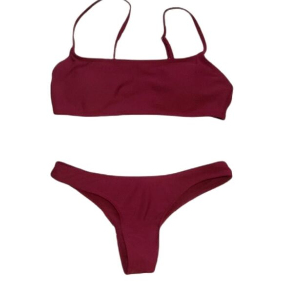 Maroon / Wine Sporty Bikini  - Picture 1 of 6